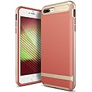 Caseology Wavelength for Apple iPhone 8 Plus Case (2017) / for iPhone 7 Plus Case (2016) - Stylish Grip Design - Coral Pink