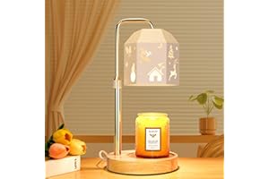 XJZJY Candle Warmer Lamp with Timer Dimmer,Adjustable Height Candle Warmer, Candle lamp for Scented Wax Jar Candles,Mothers Day Gifts for Women,House Warming Gifts for New Home Bedroom Decor,Hollow Art