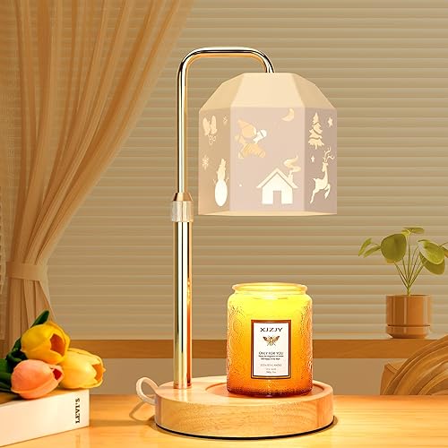 Candle Warmer Lamp with Timer Dimmer,Adjustable Height Candle Warmer, Candle lamp for Scented Wax Jar Candles,Mothers Day Gifts for Women,House Warming Gifts for New Home Bedroom Decor,Hollow Art