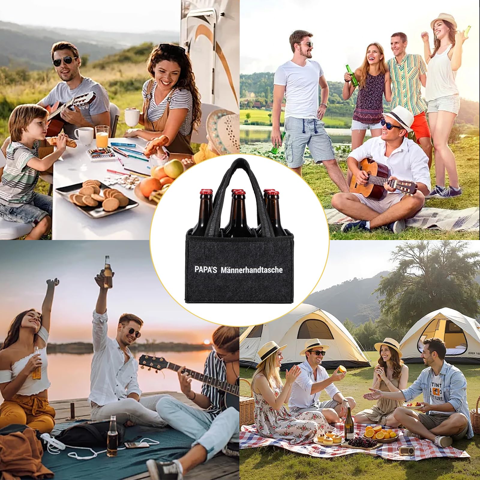 YRsorn Lustige Geschenke für Papa - Väter Geburtstagsgeschenk, Papa's Männerhandtasche Bier, Vatertagsgeschenk für Papa, Männertag Geschenke 7