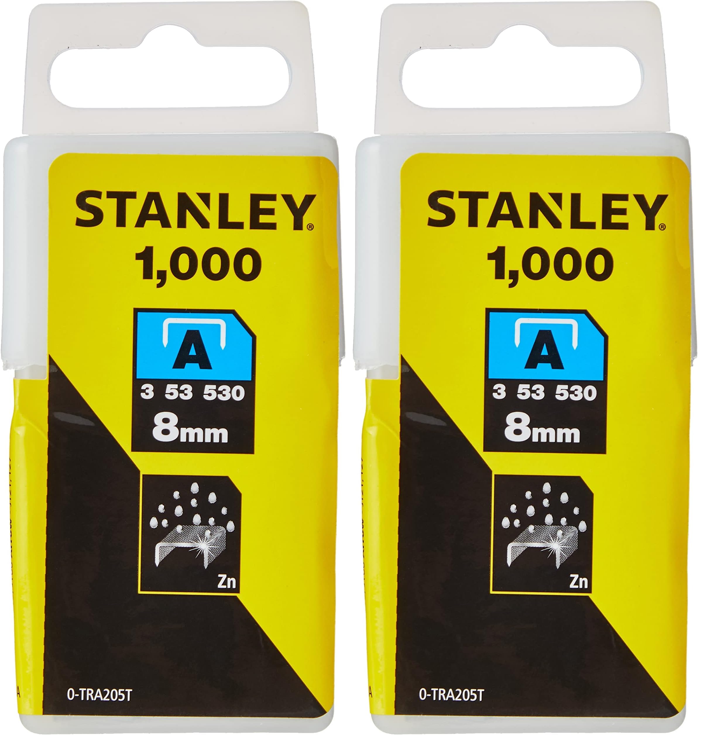 Stanley STA0TRA205T Light Duty Staple 8MM (1000) 0-TRA205T (Pack of 2)