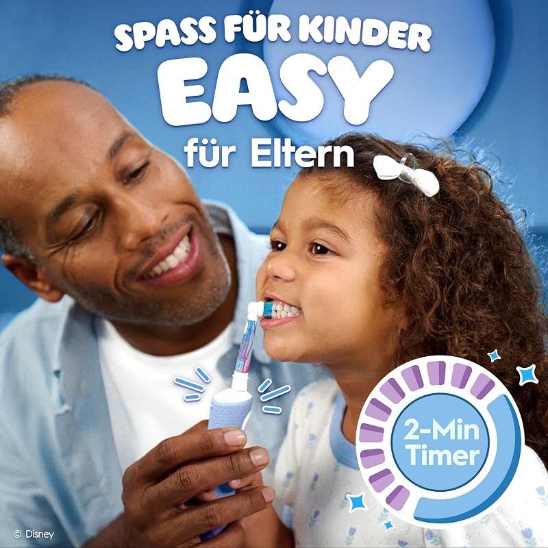 Pro Kids 3+ Frozen Elektrische Zahnbürste Kinder, Blau/Lila