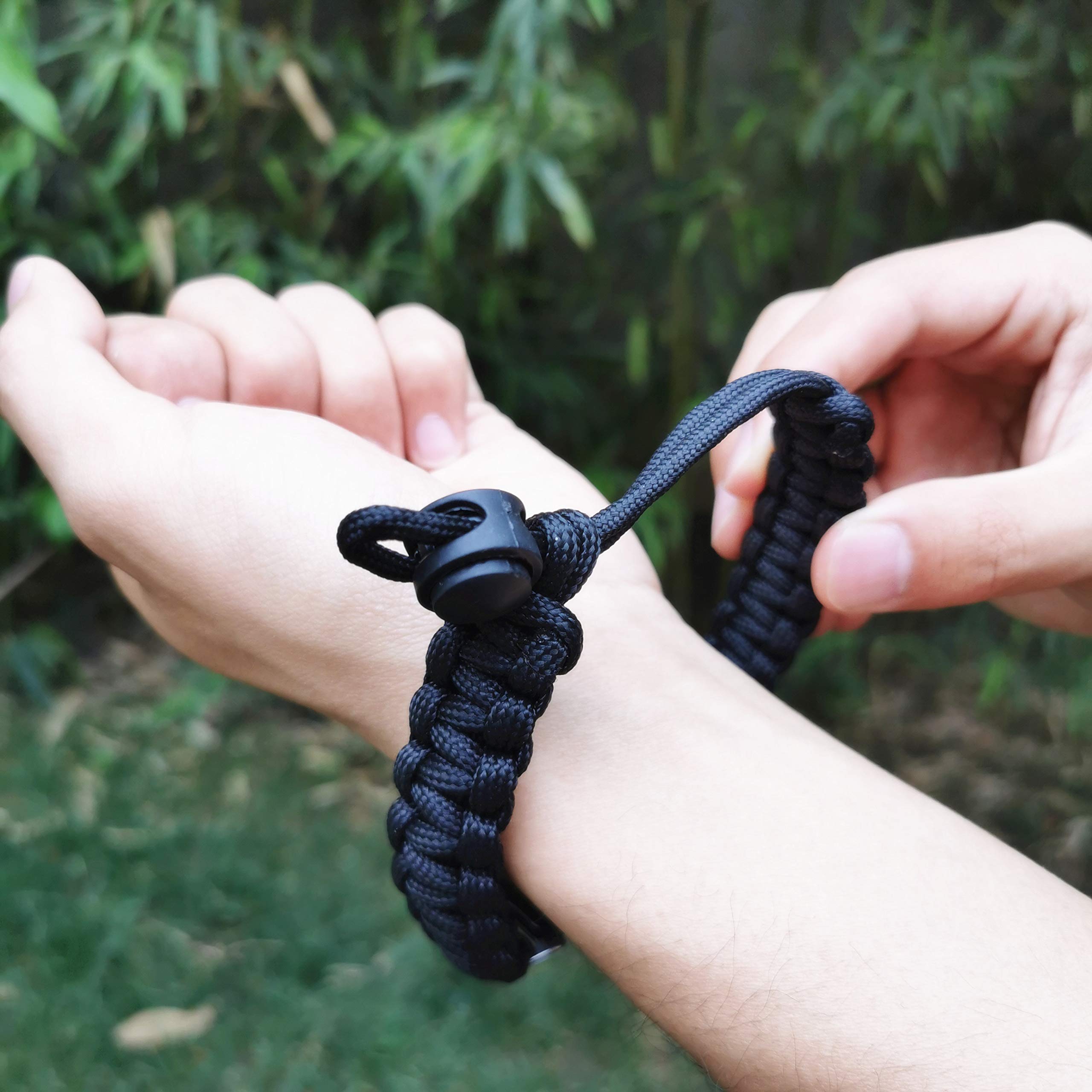 WEREWOLVES Paracord Survival Bracelet for Hiking Camping Or Daily Life, EDC Professional Tactical Bracelet Adjustable Length, The Ultimate Personal Survival Gear for Outdoor Adventure Lovers