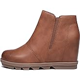 Athlefit Wedge Booties for Women with Heel Hidden Wedge Boots Comfortable Ankle Boots