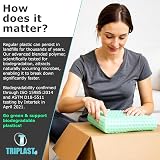 Triplast Biodegradable Green Bubble Wrap Roll 500mm x 50m Small Bubbles view 7