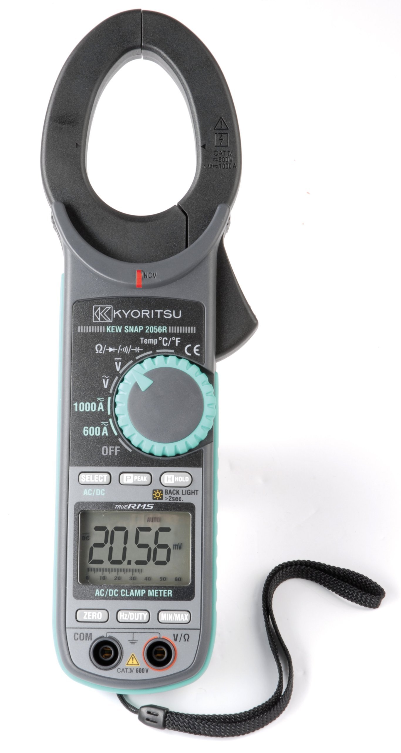 Kewtech KEW2056R TRMS AC/DC 1000A and 600V Data hold 40mm