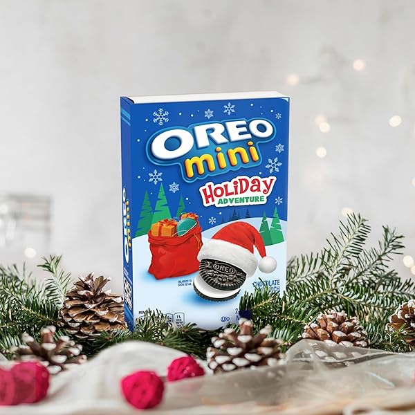 OREO HOLIDAY ADVENTURE STORYBOOK STOCKING STUFFER, 2-1 OZ SNACK PACKS OF OREO MINI CHOCOLATE SANDWICH COOKIES