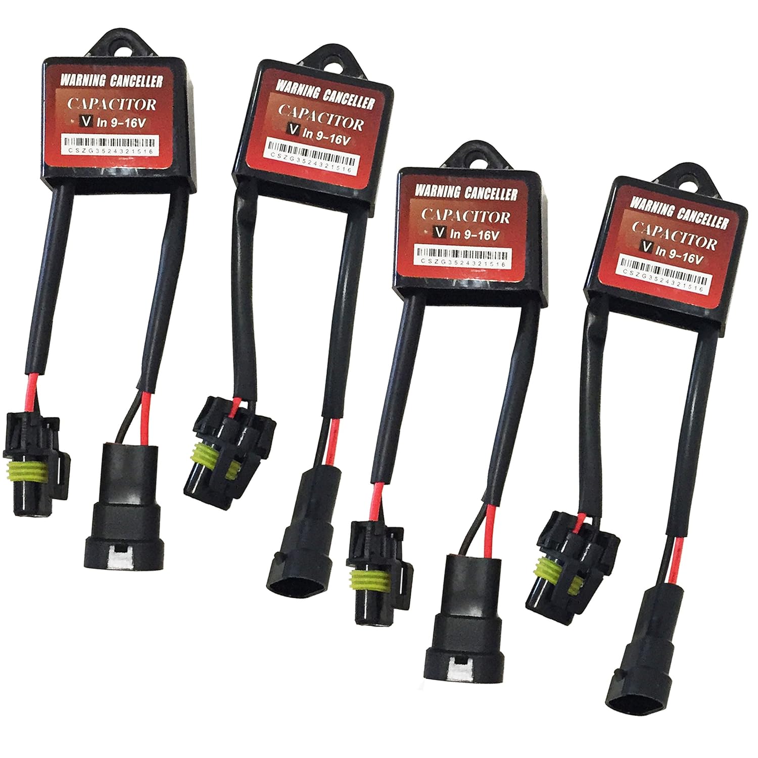 Mega Racer 4X Universal Xenon Headlight Kit Dashboard Error Warning Canceller Decoder Anti Flicker Capacitor Auto US