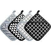 4 Pack Large Pot Holders for Kitchen, Hot Pads for Kitchen, Countertops, Oven Pot Holders Bulk, Potholders Sets for Kitchens Cooking and Baking