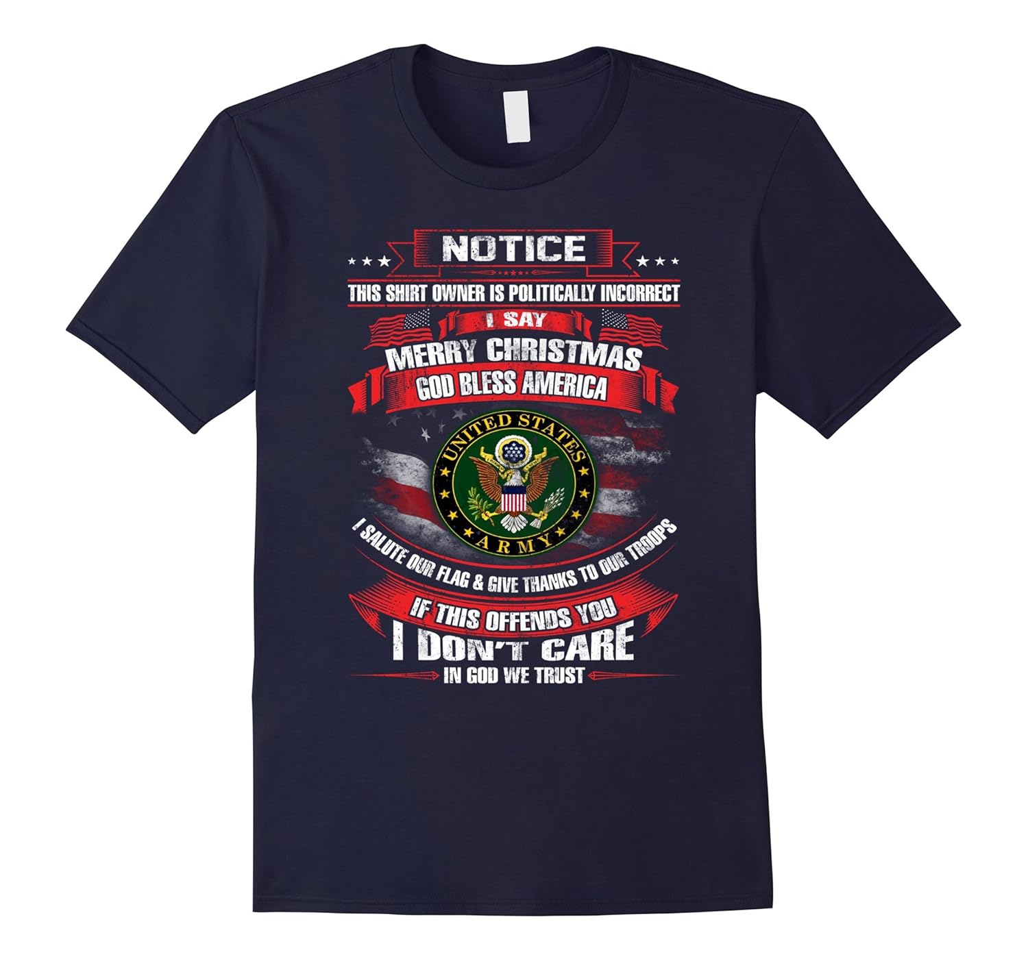 Army Veterans god bless America T Shirt-Rose