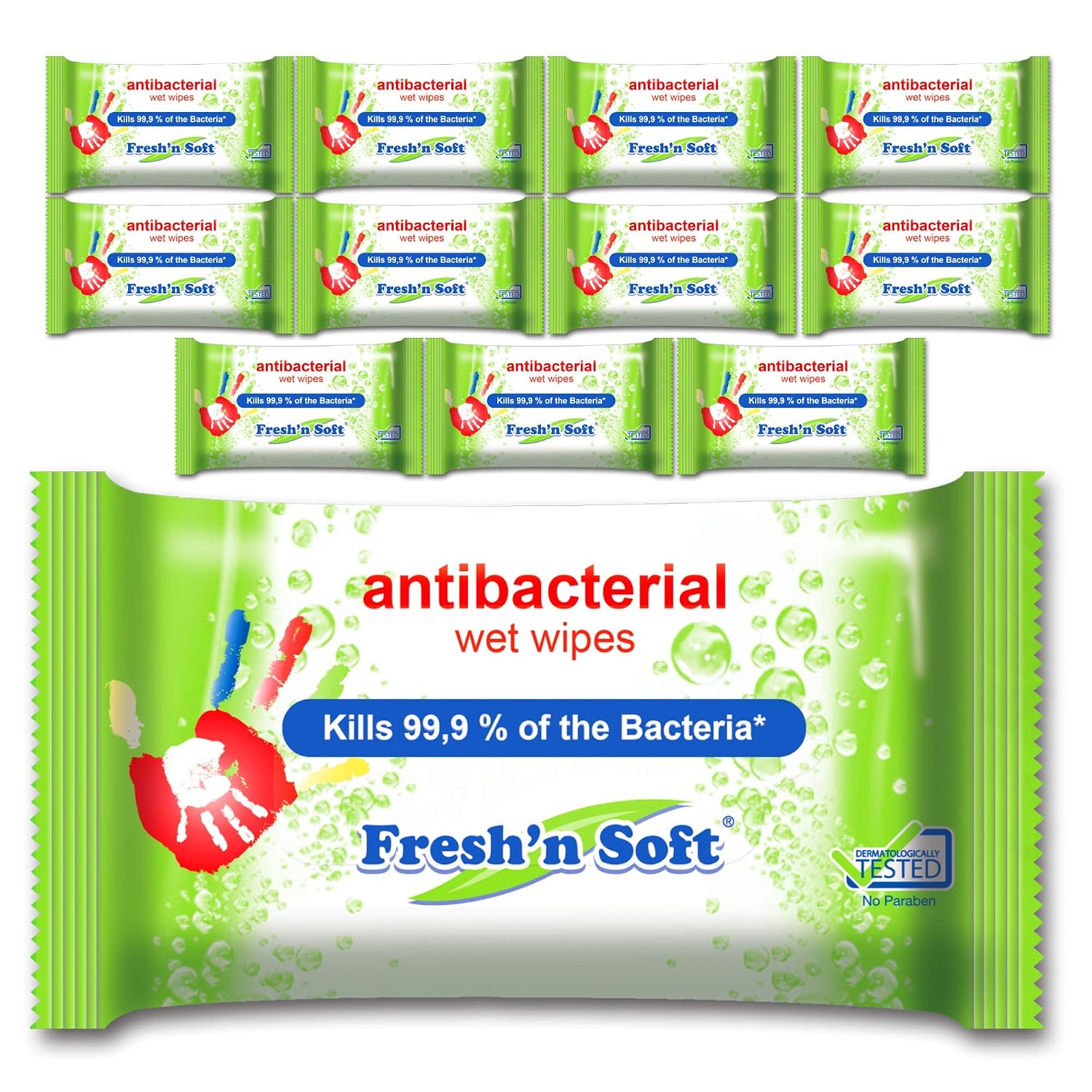 Multi-Purpose Antibacterial Disinfectant 15 Pack Multipack Total (180) Wipes For Hard Surfaces Gym Equipment Keyboards Door Handles Effective Against Bacteria