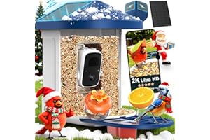 PeckCam® Bird Feeder with Camera with AI Identify 10000+ Birds Species, 3 Solar Panels, 2K Live View, Instant Arrival Alerts, Smart Bird House with Cam, Gift for Bird Lovers