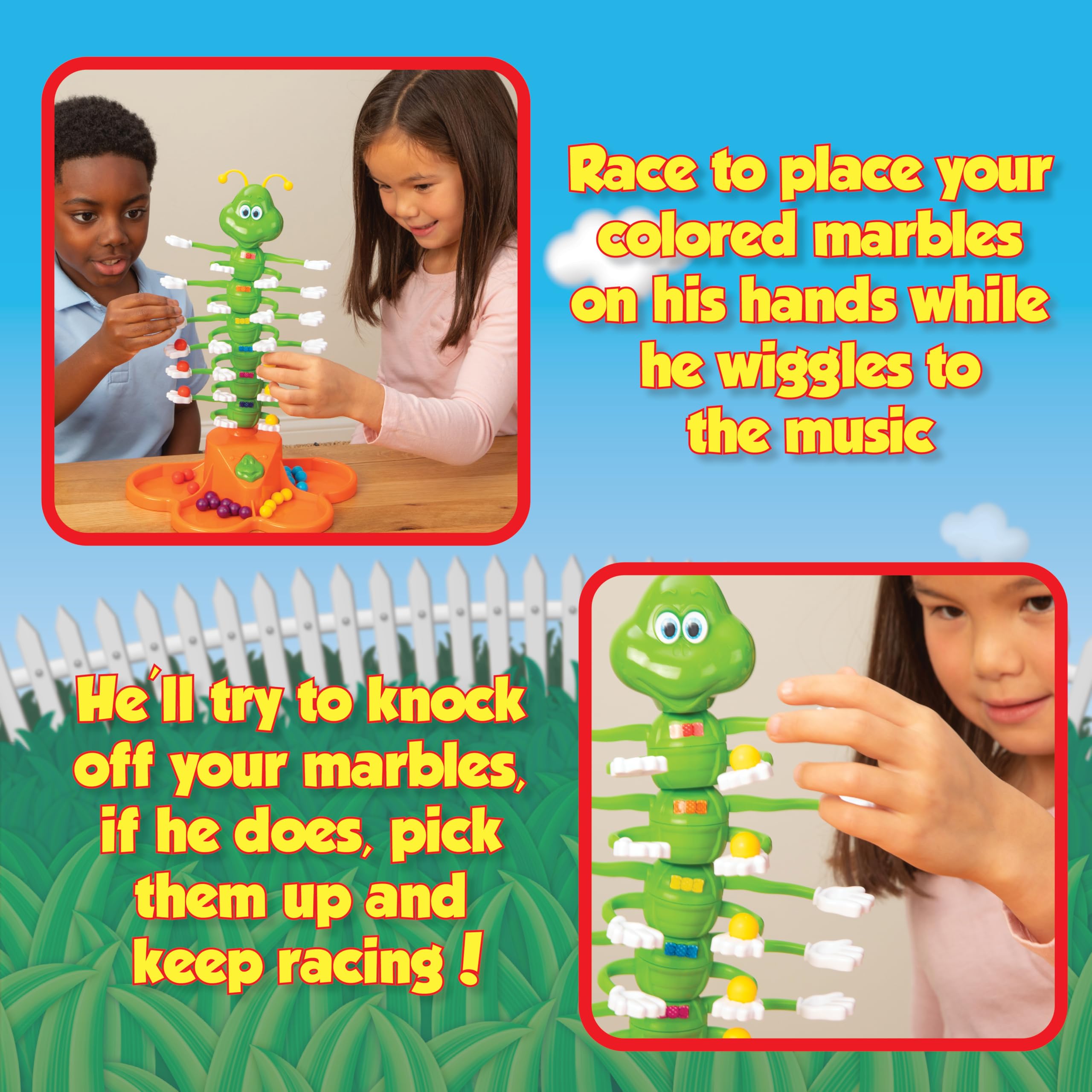 Giggle Wiggle Board Games for Kids, Hand-Eye Coordination, Preschool Games, The Twisting-Turning Race to Get Your Marbles to The Top Game, Ages 4+, Batteries Not Included