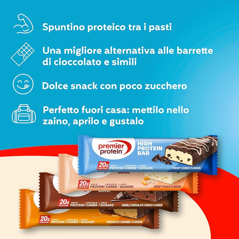 - High Protein Bar 50% - Multiflavourbox - 20x40g - Low Sugar - Low Carb - High Protein Bar