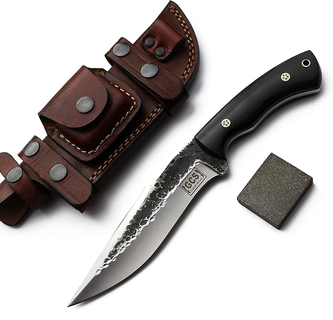 GCS Handmade D2 Tool Steel Blade Black G10 Handle Hunting