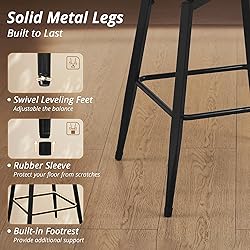 LUE BONA 26 Inch Swivel Bar Stools Set of