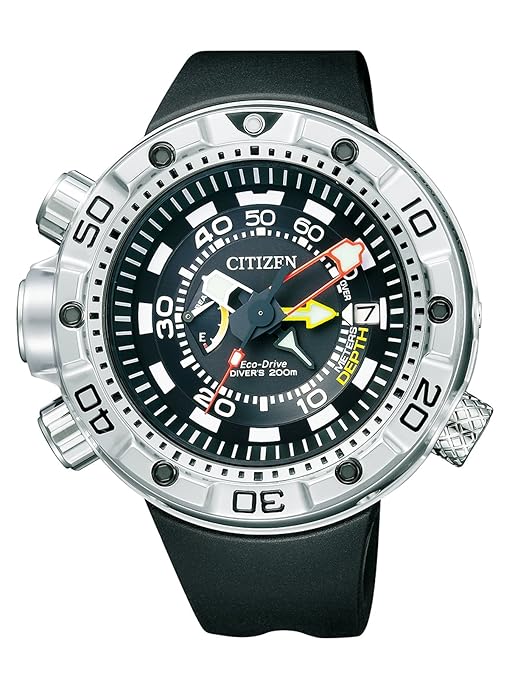 Citizen Herren-Armbanduhr XL Promaster Marine - Eco-Drive Aqualand Analog Quarz Kautschuk BN2021-03E