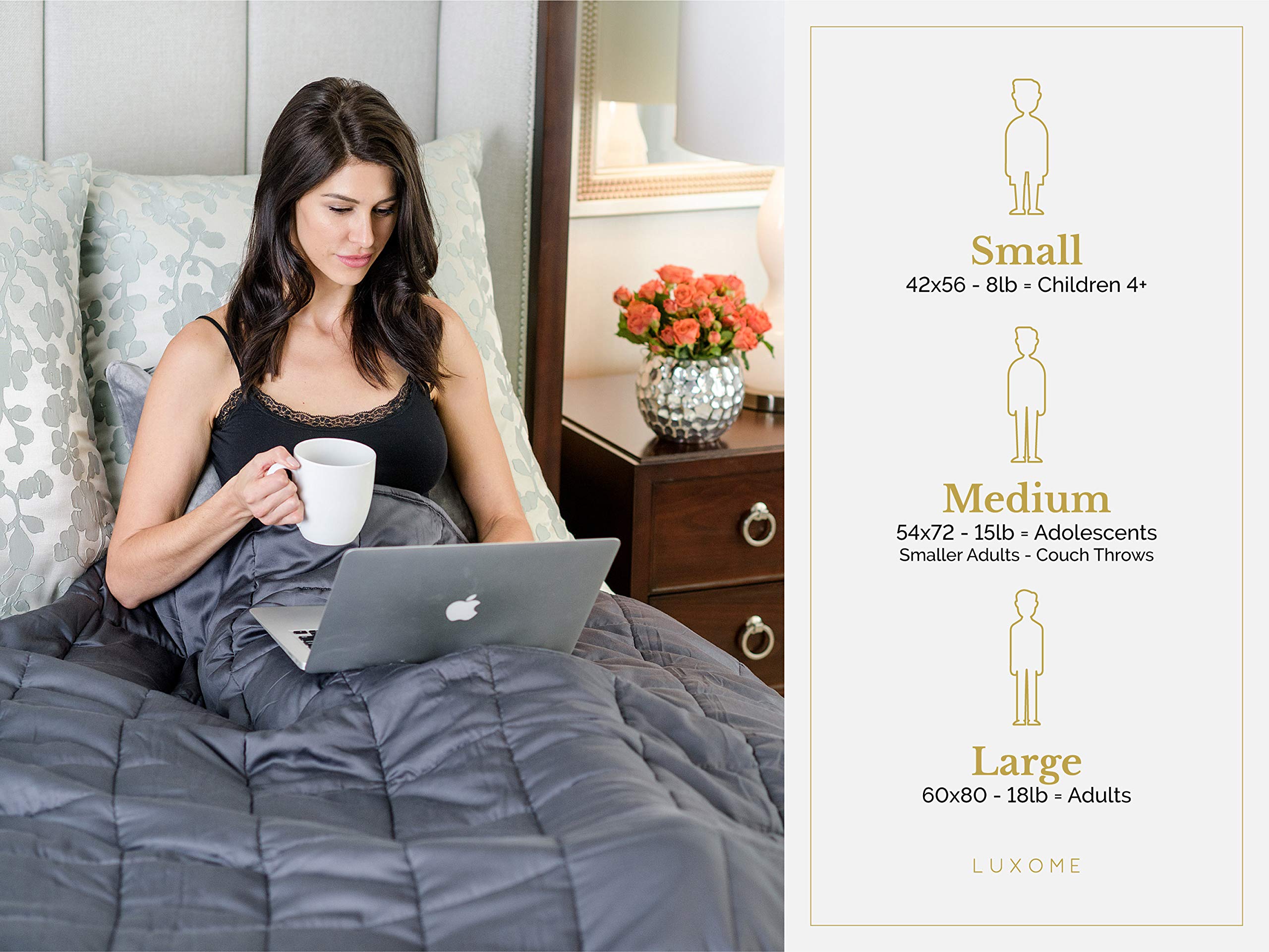 Luxome Luxury Luxome Bamboo Weighted Blanket Removable Cover