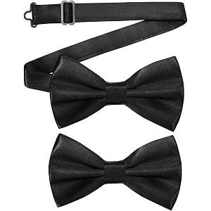YZALBPV 2PCS Beautiful Bow Ties for Men Adjustable Solid For Wedding Party