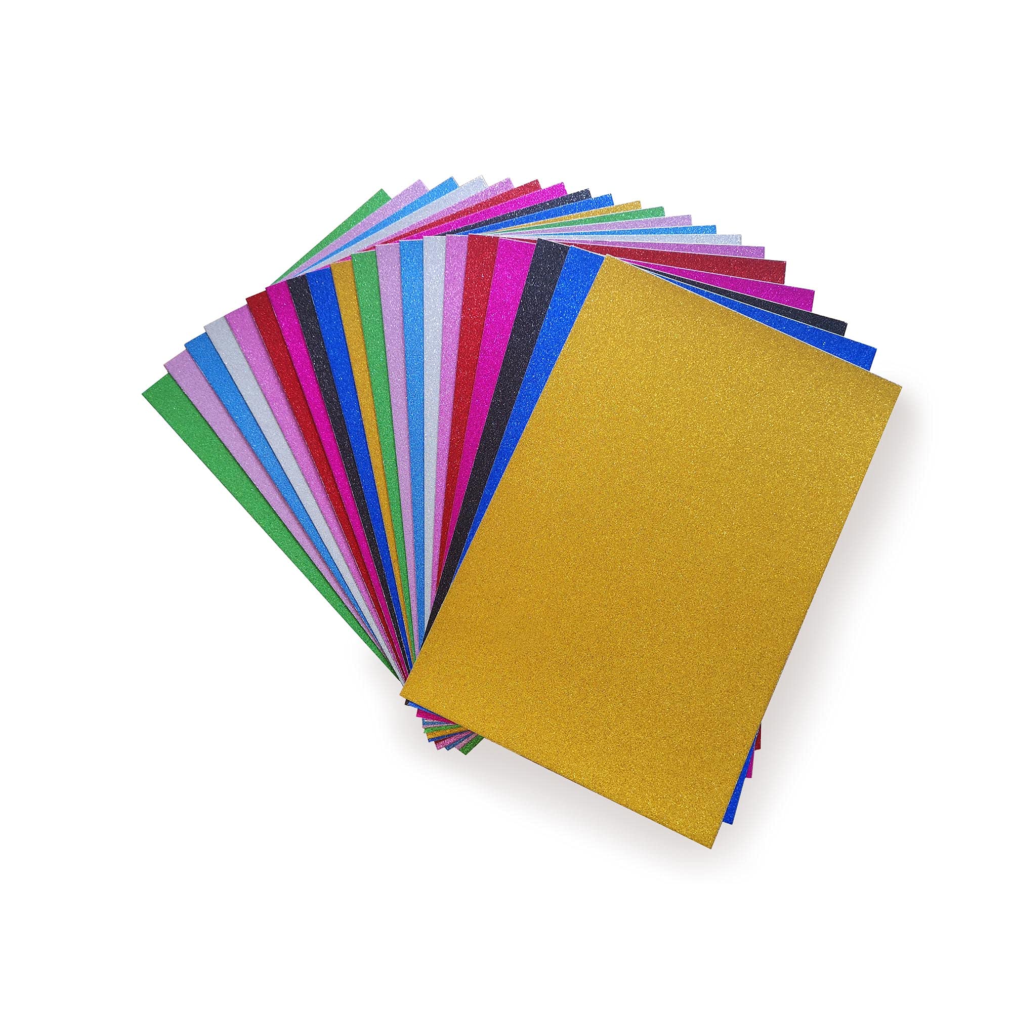 Glitter Cards 250GSM 20 Sheets 20 x 30cm Coloured Paper Card Crafts Cardstock Sparkling Paper 10 Colour Assorted for Arts Work Party Decoration. (Assorted 20Sheets)