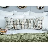 PANOD Coastal Decorative Lumbar Pillow Cover 14 x 36 Inch, Boho Long Pillow for Bed, Colorful Neutral Accent Farmhouse Long Body Pillow for Couch Sofa Bedroom Livingroom