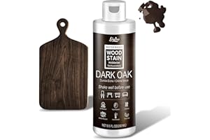 LIMINO Water Based Wood Stain - Dark Oak | Wood Varnish for Indoor ＆ Outdoor Furniture, Wardrobe, Cabinets, Doors, Low Odor ＆ Non-Toxic, Fast Drying, Multiple Classical Finishes - 8.5fl.oz / 250ml