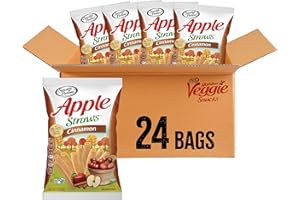 Sensible Portions Garden Veggie Snacks - Veggie Straws, Snack Size, Apple Cinnamon, 1 Oz (Pack of 24)