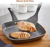 Tower Cerastone Forged Grill Pan 25cm Graphite Non-Stick Soft Handle view 3