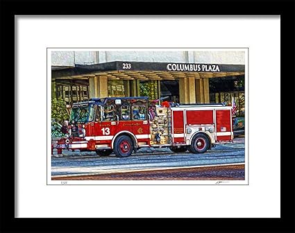 Amazon Com Chicago Fire Department Fire Truck Modern Wall Art