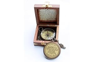 Inspirational Gift for Son to My Son Compass with Wooden Box Christmas, Keepsake, Graduation Gift for boy Engraved Meaningful