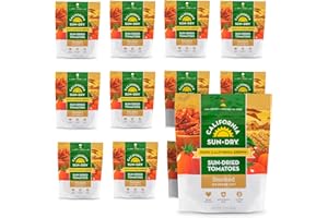 CALIFORNIA SUN DRY Sun Dried Tomatoes, Smoked, 3 ounce Bag (Pack of 12) | Ready to Eat