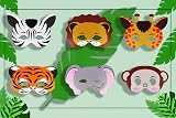 HENBRANDT Jungle Animal Paper Party Masks Pack of 12 For Kids Safari Masks view 2