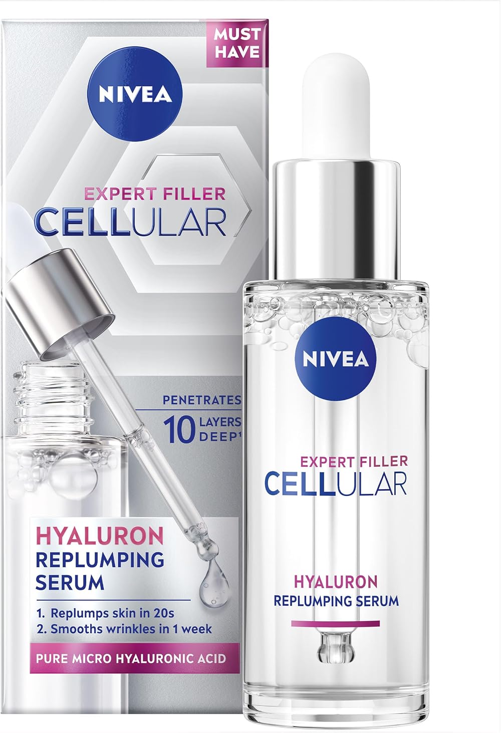 NIVEA Cellular Expert Filler Hyaluron Serum 30ml Hyaluronic Acid Replumping