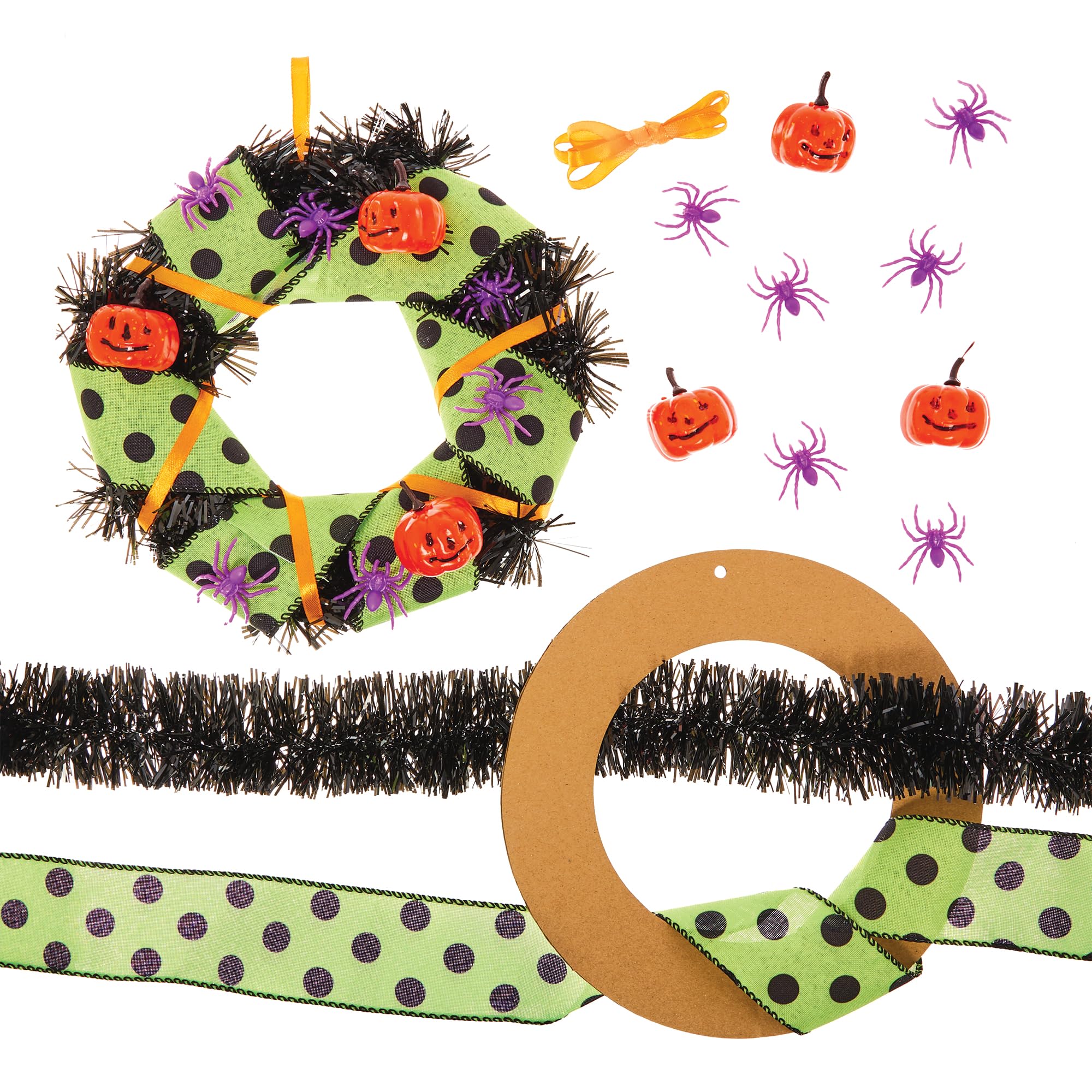 Baker Ross FN341 Halloween Wreath Making Kit - Halloween Wreath Making Arts and Crafts