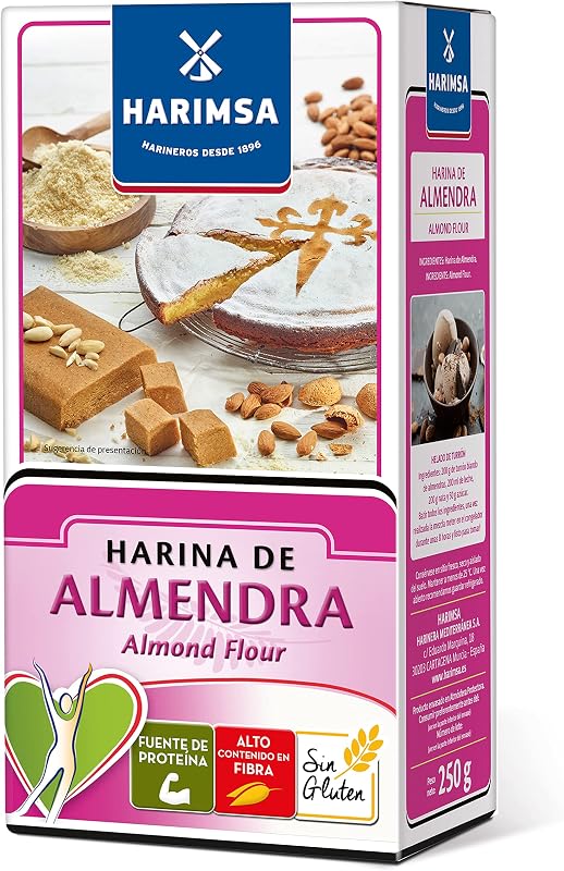 Harina de Almendra 100% Sin Gluten 250g - Apta para Repostería Keto