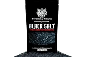 SEA SALT SUPERSTORE Black Salt for Protection Rituals & Wiccan Spells, Handcrafted Negative Energy Protection Crystals for Witchcraft, 2 Oz Bag, Witches & Wiccan Witchcraft Supplies