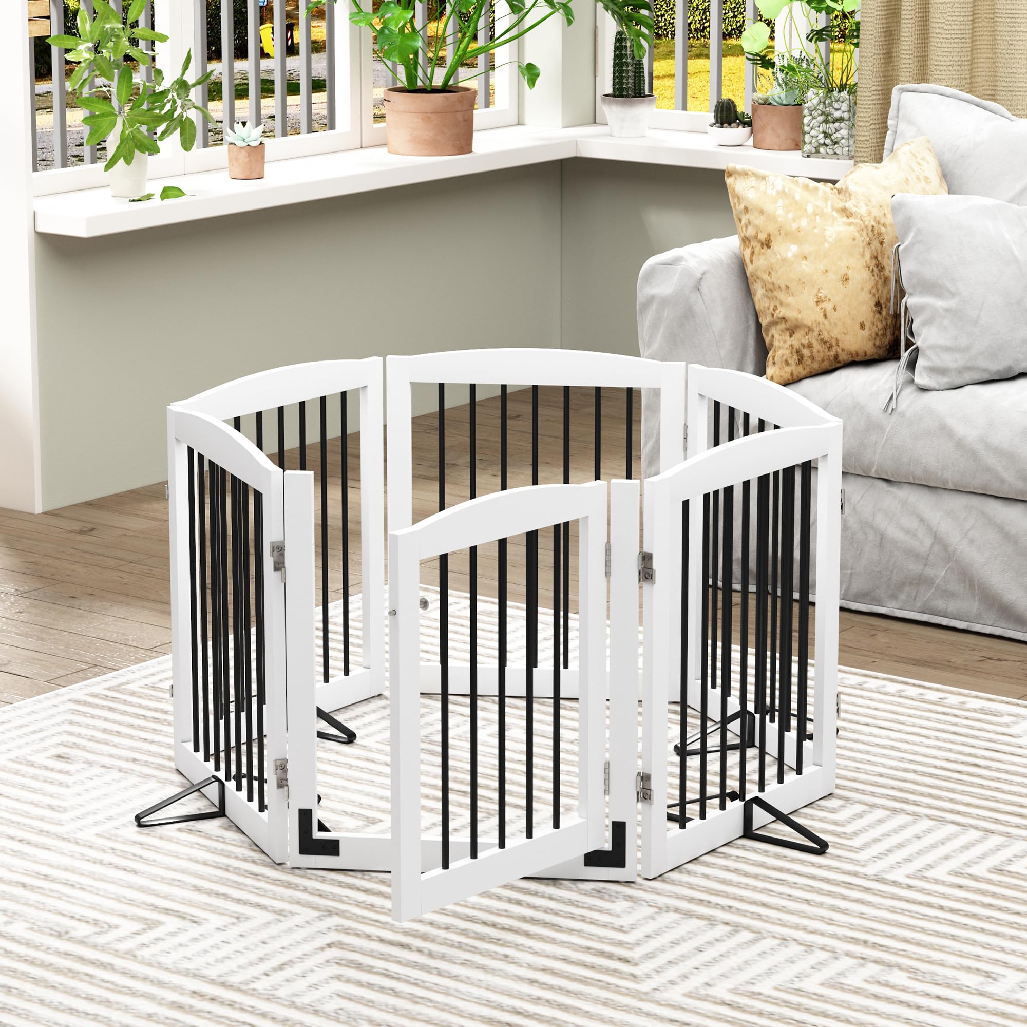 Mua HOLTICO Fireplace Safety Gate with Door, Dog Playpen Foldable with