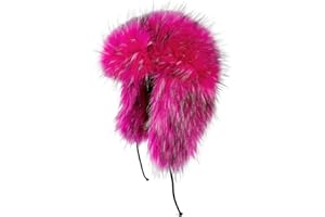 YFJNV Y2K Faux Fur Russian Hat, Soft, Warm Winter Trapper Hat with Earmuffs for Men and Women