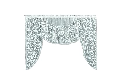 Heritage Lace Eloquence Swag, White, 72x38