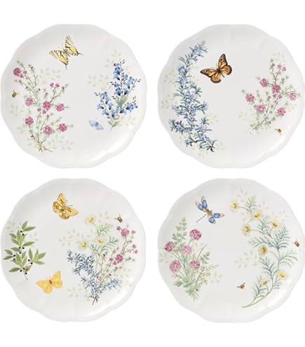 Set of 6 LENOX SALE*BUTTERFLY MEADOW 7 Water/Wine Glasses for Sale in