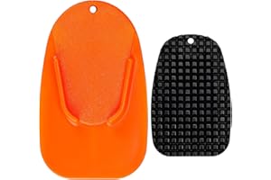 Lonsda Motorcycle Kickstand Pad Plate Support- Black - Support Grass Sand Asphalt Slippy Ground - Concave Convex Non-slip Design Anti-Sinking Outerdoor Parking Plate