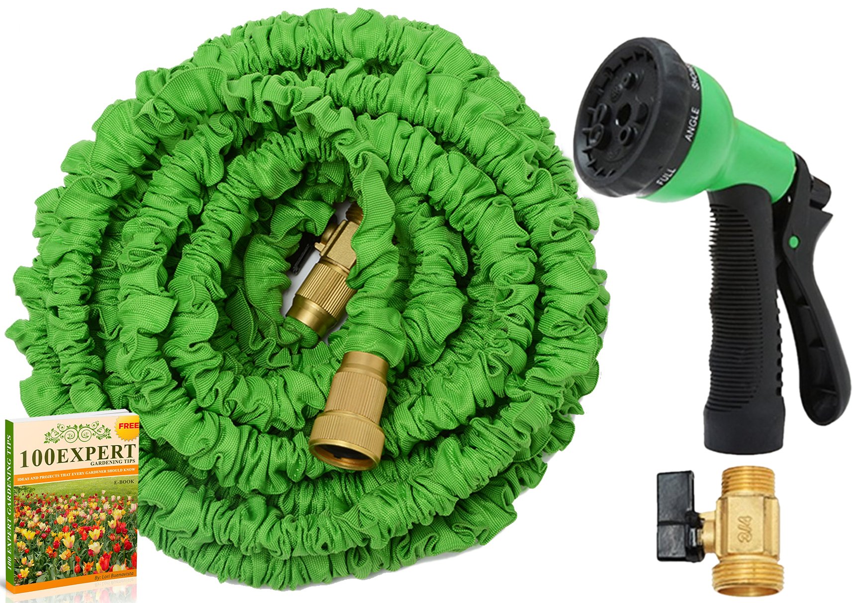 Expandable Water Hose No Kinking Flexible Lightweight Garden Nozzle with 7-Pattern Spray 50ft