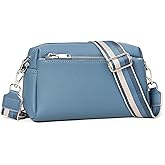 FALAN MULE Small Crossbody Bags for Women Pu Leather Triple Zip Cell Phone Handbag with Adjustable Shoulder Strap