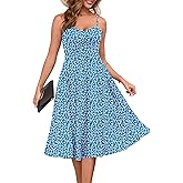 Zattcas Womens 2025 Spring Summer Sleeveless Midi Sundress A Line Flowy Wedding Guest Cocktail Party Dress with Pockets