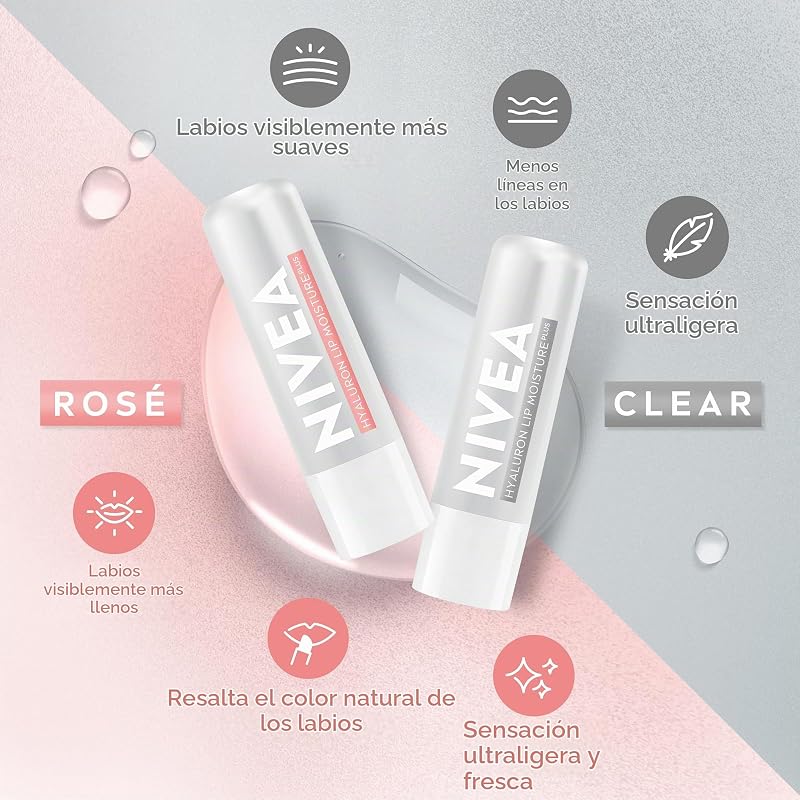 Hyaluron Lip Moisture Plus Rose Lip Balm Hidratante, 5,2g