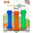 Nylabone Original Bone Flexi Chew toy for Dogs, Dog Toys for Moderate Chewers, Bacon & Peanut Butter, X-Small - Up to 15 lbs, 3 Pack