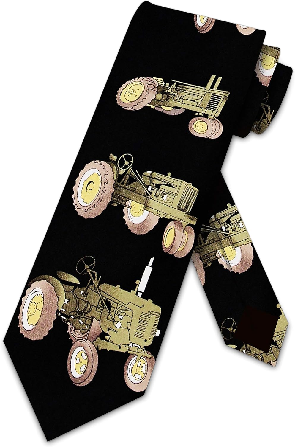 Vehicle Ties Tractors Neckties Black Tie Mens Necktie Clothing