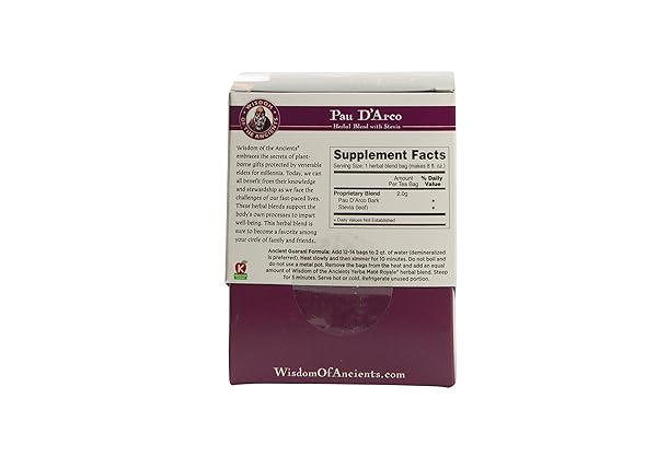 WISDOM OF THE ANCIENTS PAU DÂÂ‚¬Â„¢ ARCO TEA BAGS, 1.1 OZ