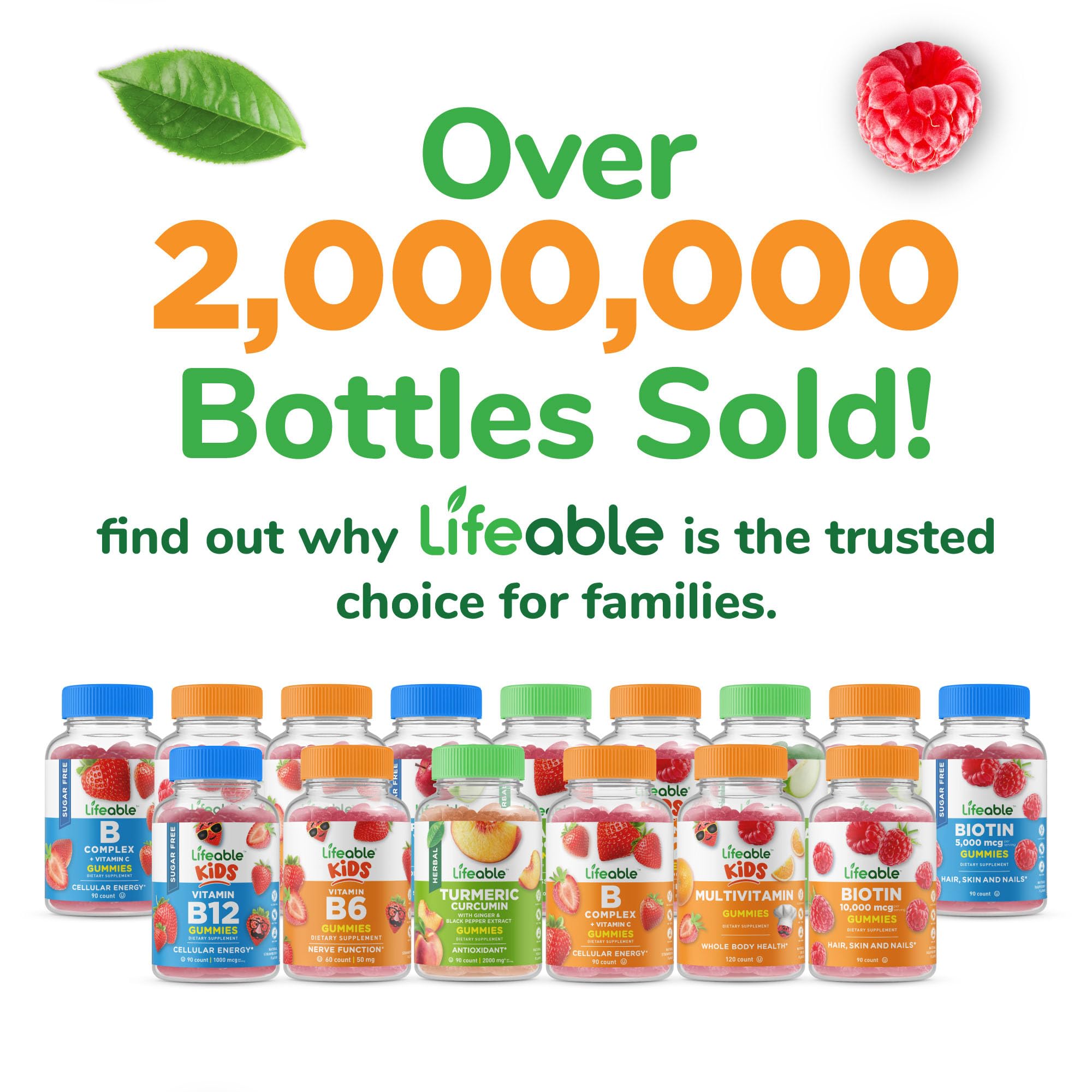 Lifeable Sugar Free Fiber Gummies for Adults | 4g | Great Tasting Fiber Supplement Gummies | Keto Friendly, Gluten Free, Vegan, Non GMO Prebiotic Fiber | for Digestive Health | 90 Gummies