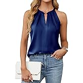 Blooming Jelly Womens Summer Tank Tops Satin Business Dressy Casual Blouses Sleeveless Halter Trendy Work Shirts 2026